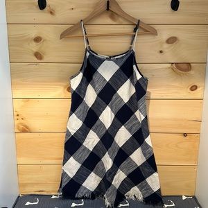 Blue/cream buffalo print sundress from Universal Thread (Target)